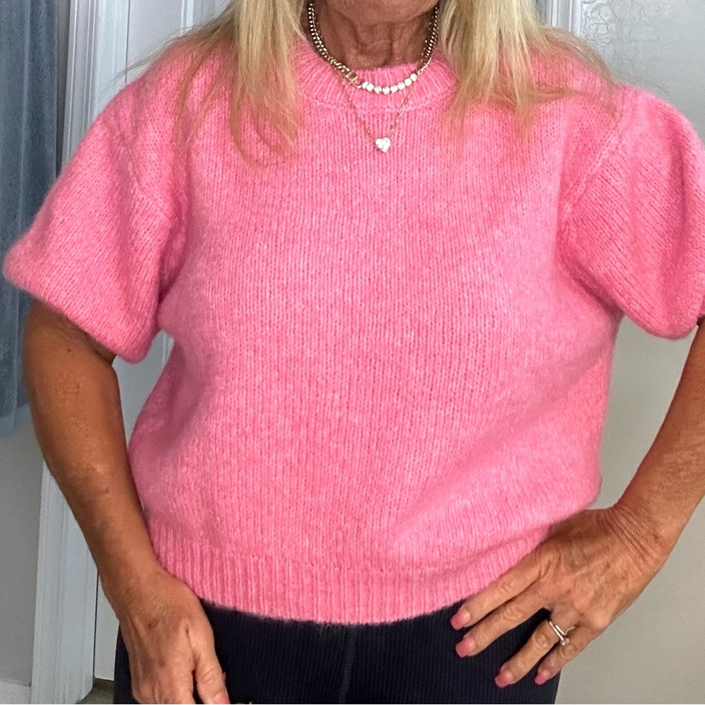 Zara Pink Knit Sweater M NWOT